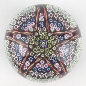 Perthshire PP30 1976 Millefiori Star Shaped Twist Ruby Vintage LE Paperweight